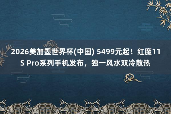 2026美加墨世界杯(中国) 5499元起！红魔11S Pro系列手机发布，独一风水双冷散热