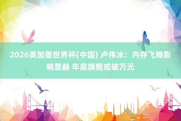 2026美加墨世界杯(中国) 卢伟冰：内存飞腾影响显赫 年底旗舰或破万元