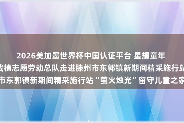 2026美加墨世界杯中国认证平台 星耀童年 幸福成长——山东省家庭栽植志愿劳动总队走进滕州市东郭镇新期间精采施行站“萤火烛光”留守儿童之家