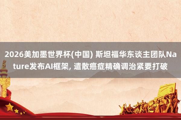2026美加墨世界杯(中国) 斯坦福华东谈主团队Nature发布AI框架, 遣散癌症精确调治紧要打破