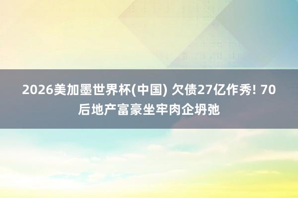 2026美加墨世界杯(中国) 欠债27亿作秀! 70后地产富豪坐牢肉企坍弛