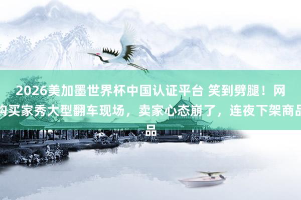 2026美加墨世界杯中国认证平台 笑到劈腿！网购买家秀大型翻车现场，卖家心态崩了，连夜下架商品