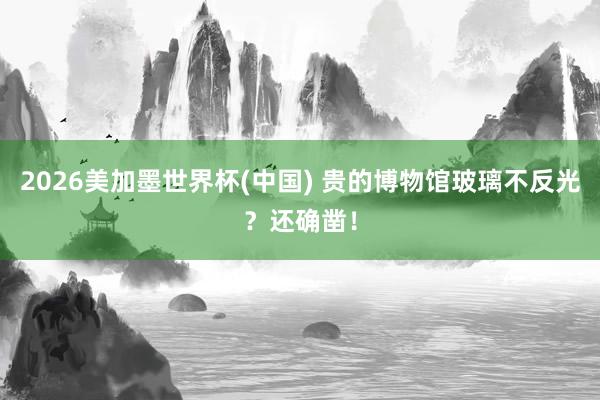 2026美加墨世界杯(中国) 贵的博物馆玻璃不反光?还确凿!