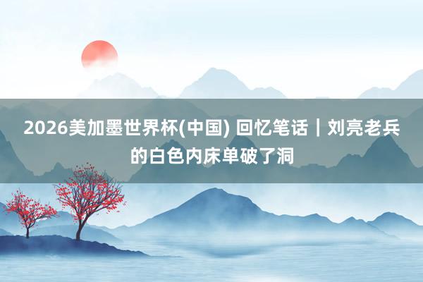 2026美加墨世界杯(中国) 回忆笔话|刘亮老兵的白色内床单破了洞
