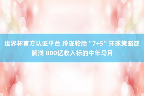 世界杯官方认证平台 玲珑轮胎“7+5”环球策略或搁浅 800亿收入标的牛年马月