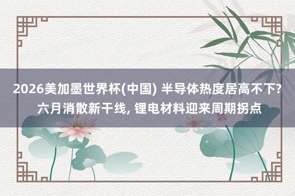 2026美加墨世界杯(中国) 半导体热度居高不下? 六月消散新干线, 锂电材料迎来周期拐点