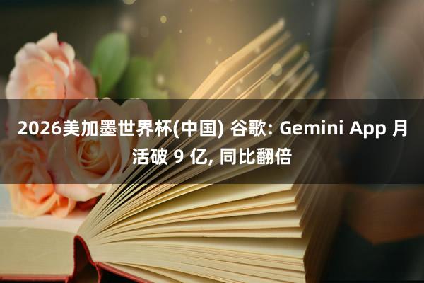 2026美加墨世界杯(中国) 谷歌: Gemini App 月活破 9 亿, 同比翻倍