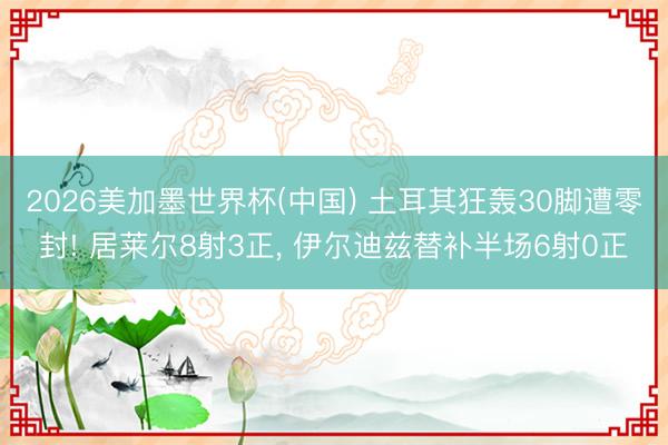 2026美加墨世界杯(中国) 土耳其狂轰30脚遭零封! 居莱尔8射3正, 伊尔迪兹替补半场6射0正