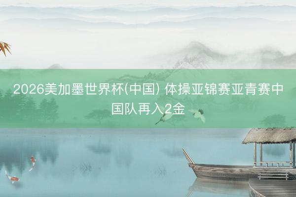2026美加墨世界杯(中国) 体操亚锦赛亚青赛中国队再入2金